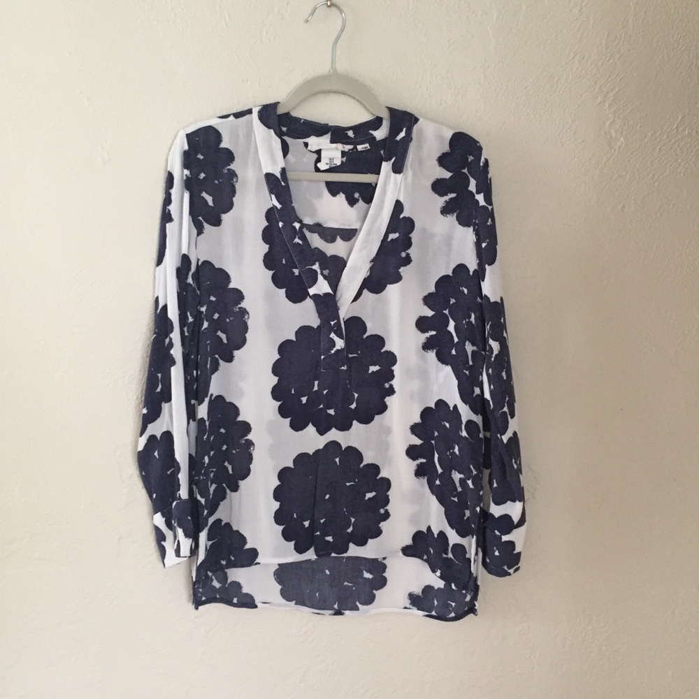 H&M Navy & White Tunic